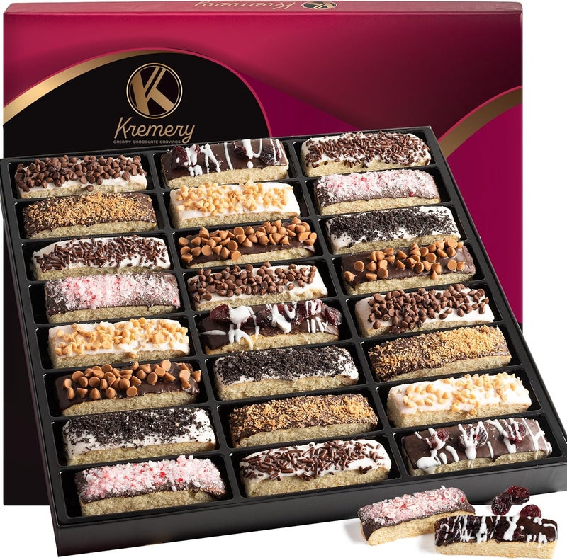 Nut Cravings Kremery Chocolate Covered Biscotti Cookies Gift Basket - Image 1
